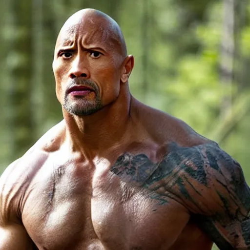 Prompt: Dwayne Johnson in The Walking Dead 4K quality super realistic