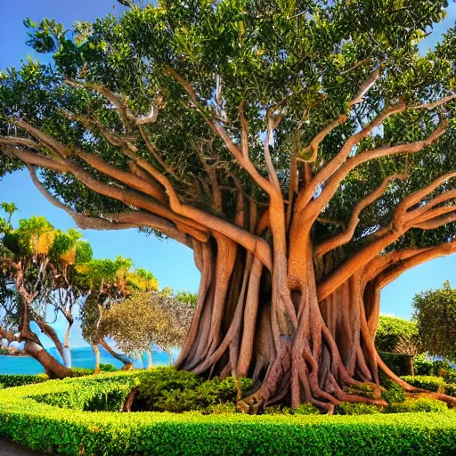 Prompt: banyan tree in la jolla, ca,