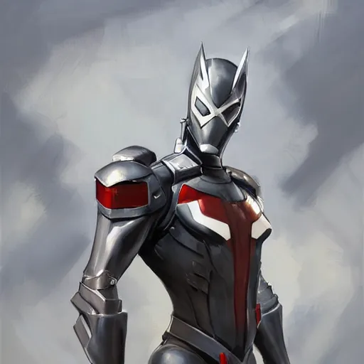 Image similar to greg manchess portrait painting of armored spiderman ultraman grey fox from metal gear cyborg japanese - american hybrid as overwatch character, medium shot, asymmetrical, profile picture, organic painting, sunny day, matte painting, bold shapes, hard edges, street art, trending on artstation, by huang guangjian and ail elvgren and sachin teng