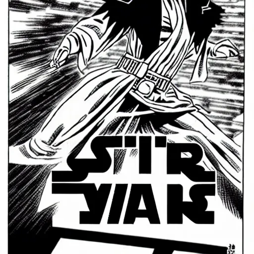 Prompt: starwars manga by junji ito