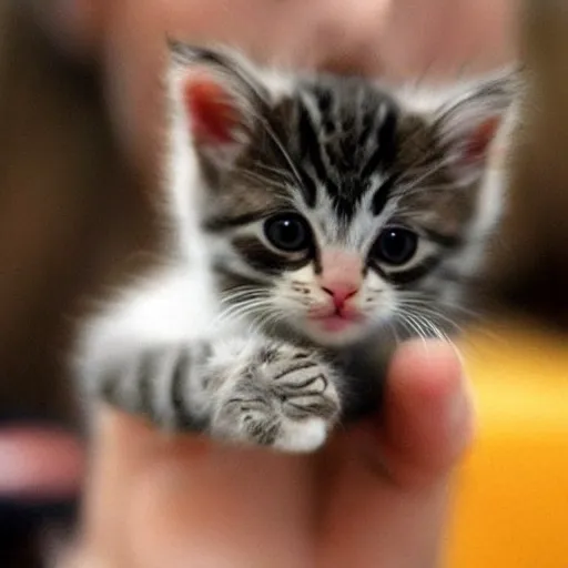 Image similar to cute kitten giving the middle finger