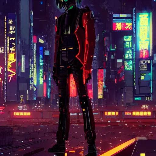 a male japanese cyberpunk android, wide shot, finely | Stable Diffusion |  OpenArt