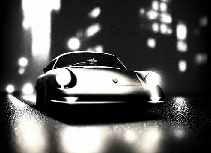 Prompt: beautiful extreme closeup photo in style of frontiers rendered in octane 3d , narcotic beautiful A mysterious figure sitting in a silver Porsche 550 with the headlights on, smoking a cigarette, parked on the side of the road in the city of New York while it is raining, by George Tooker, dark and dim, moody, sinister, lighting, 8k render, hyperrealistic , , Edward Hopper and James Gilleard, Zdzislaw Beksinski, Steven Outram, highly detailedrich deep colors. rich deep colors. Beksinski painting, art by Takato Yamamoto , Wayne Barlowe. masterpiece. rendered in blender, ultra realistic, smooth shading, ultra detailed, high resolution, cinematic, unreal 6