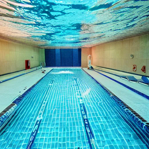 Image similar to photo above a swimming pool underwater