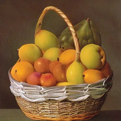 Prompt: a cursed fruit basket