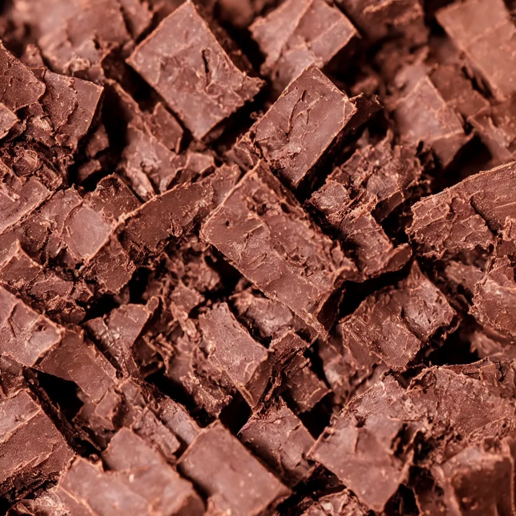 Prompt: close up view of 🍫 on top of a wooden table, 8k, photorealistic, proper shading