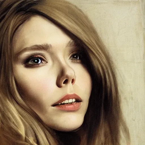 Prompt: detailed classical portrait of Elizabeth Olsen