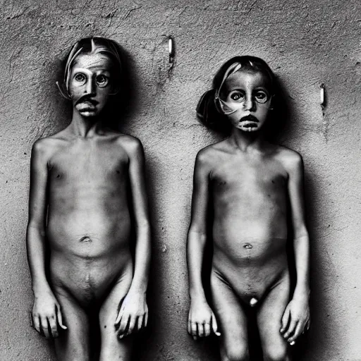 Image similar to twins photo by roger ballen