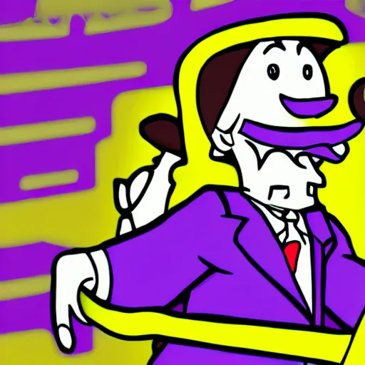 Image similar to president waluigi, photograph, photo, color