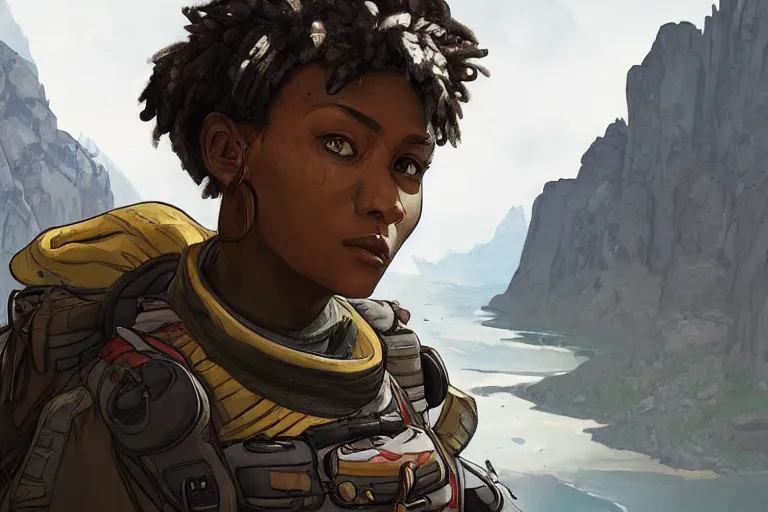 Image similar to portrait of an Apex Legends character By Emmanuel Lubezki