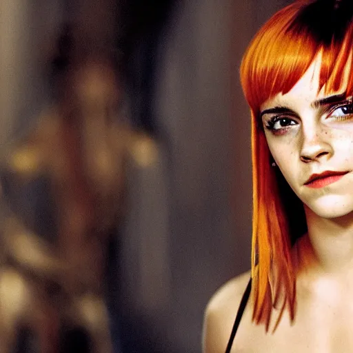 Prompt: Emma Watson is leeloo from the fifth element