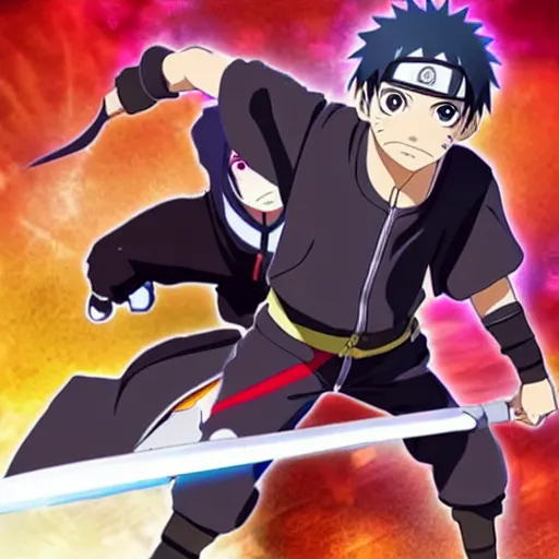 Image similar to Remi Malek as Naruto Sword Art Online Movie Adaptation