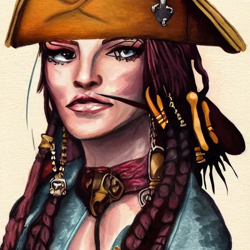 Image similar to female pirate art by felice house.