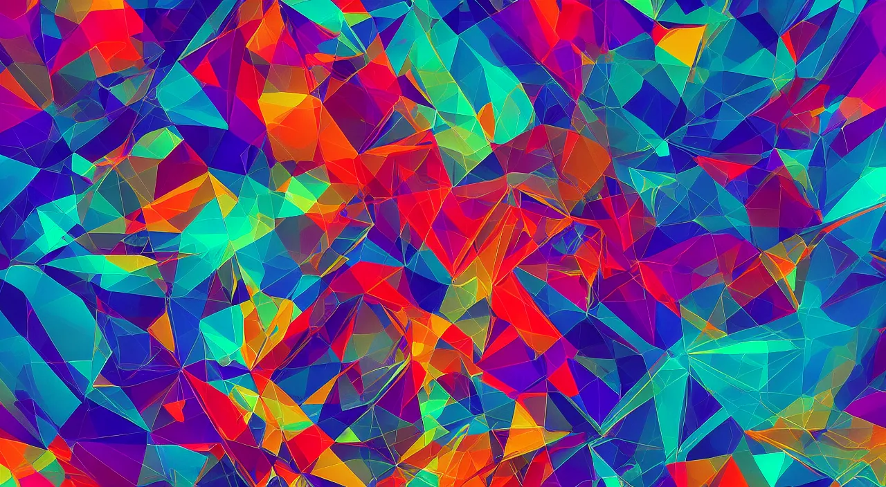 Image similar to A desktop wallpaper that visualizes AI, blend elements, stylistic, colorful contrast, visualize, vivid colors, geometric but organic, iPhone wallpaper, Machine Learning, surrealism
