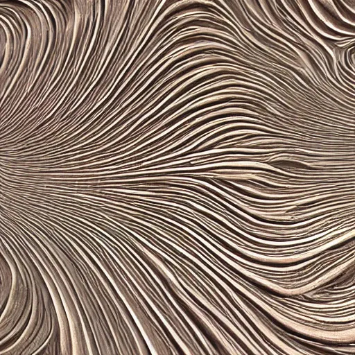 Prompt: a very intricate wood sculpture in the shape and texture of waves, fractal patterns, deep and expressive grain patterns, volumetric lighting, light rays, photorealistic, ultrarealistic, coronarender, 8k