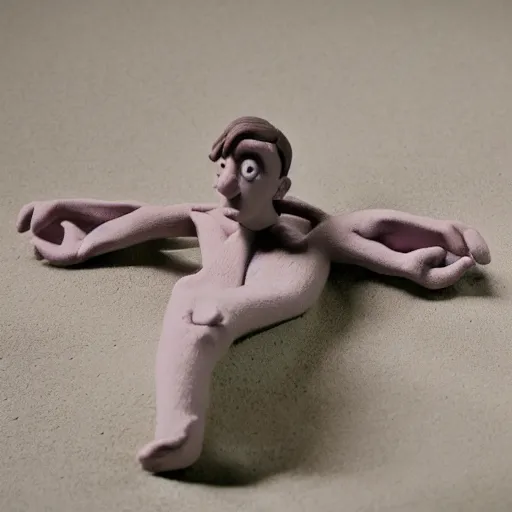 Image similar to flume, made of clay, claymation