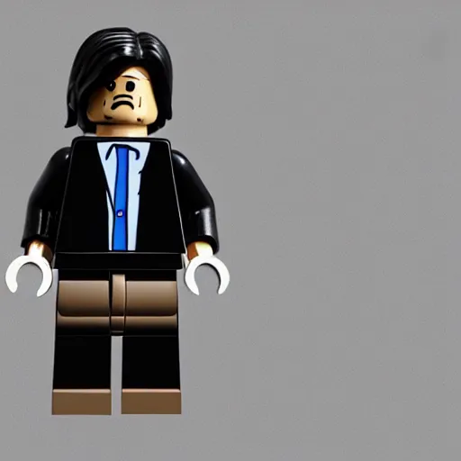 Image similar to Keanu Reeves as a Lego Man