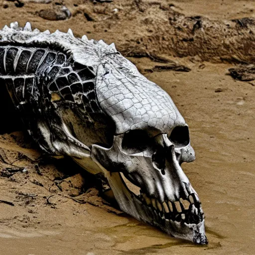 Image similar to the skull of a crocodile