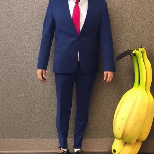 Image similar to banana dressed up for a day at the office