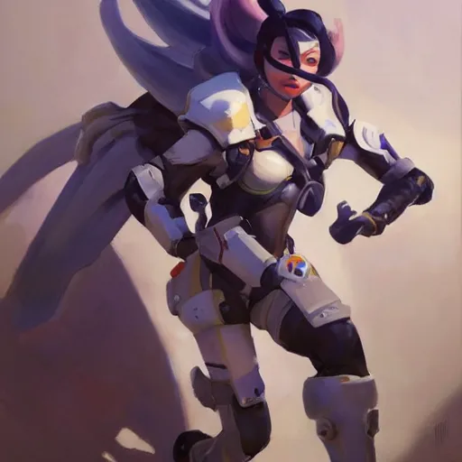 Prompt: greg manchess portrait painting of yuffi kisaragi as overwatch character, medium shot, asymmetrical, profile picture, organic painting, sunny day, matte painting, bold shapes, hard edges, street art, trending on artstation, by huang guangjian and gil elvgren and sachin teng