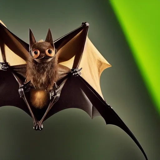 Prompt: photo of a bat dressed like a doctor, national geographic