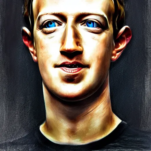 Image similar to mark zuckerberg from a nightmare, evil, demonic, gothic horror portrait, high detail, hyperreal