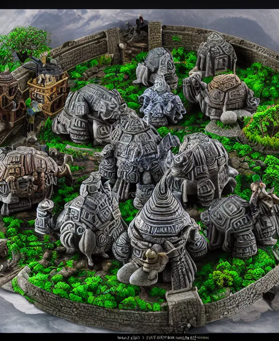 Image similar to city built on top of a giant tortoise. magic fantasy style. highly detailed 8 k. intricate. lifelike. soft light. nikon d 8 5 0.