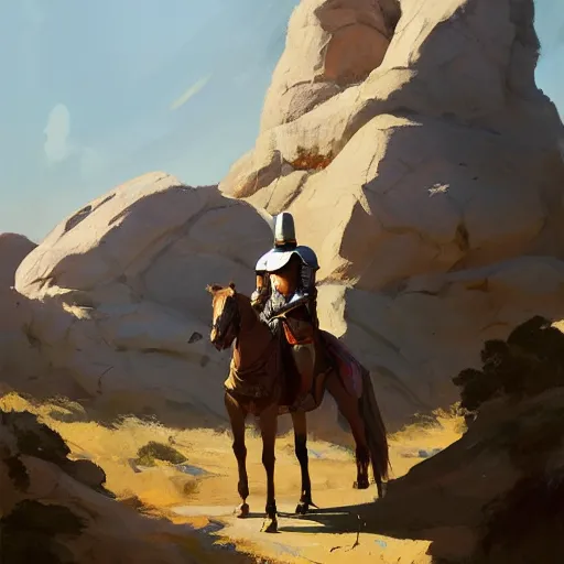 Prompt: detailed portrait of a medieval knight standing near ayer's rock in the australian outback, jodhpurs greg manchess, painting by sargent and leyendecker, asymmetrical intricate elegant illustration gwent, by greg rutkowski, by greg tocchini, by craig mullins