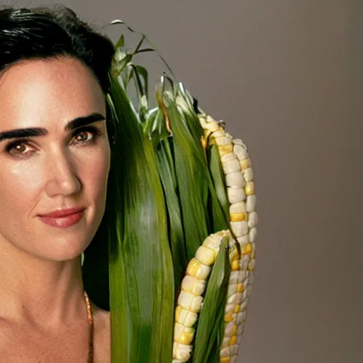 Image similar to jennifer connelly as a corn chair