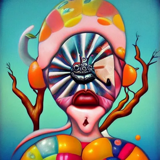 Image similar to pop surrealism art