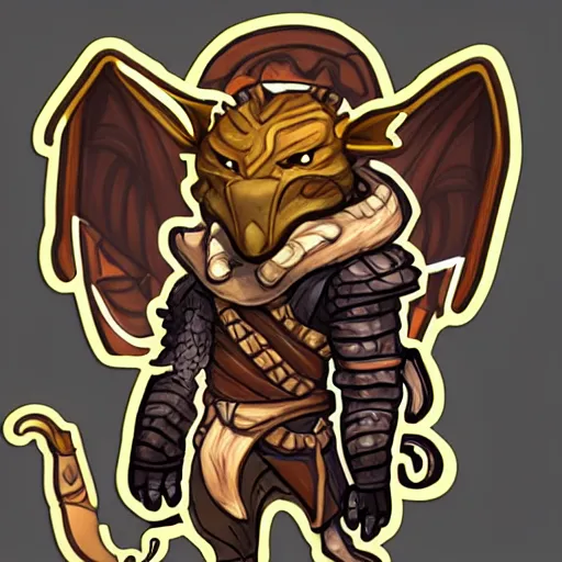 Image similar to cute d & d dragonborn character sticker