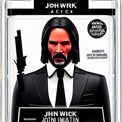 Prompt: john wick action figure