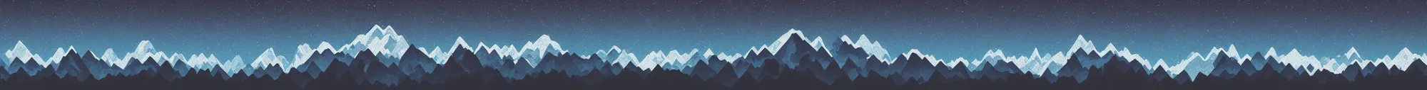 Image similar to mountains, night sky, pixel art, parallax effect