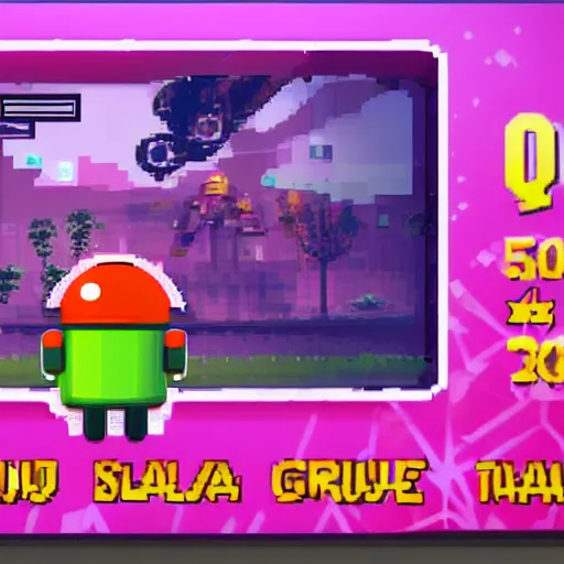 Image similar to a crappy low grpahics android video game,0k quality