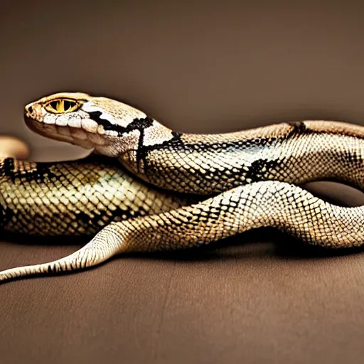 Image similar to a snake - cat - hybrid, animal photography