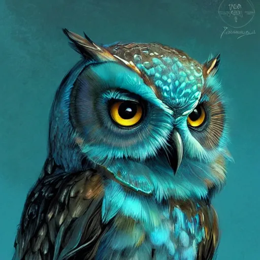 anthropomorphic owl in glasses and from final fantasy, | Stable