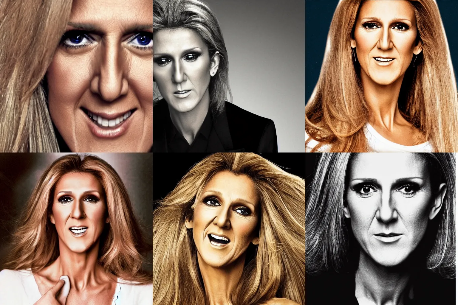 Prompt: Celine Dion album cover face replaced by Geert Wilders