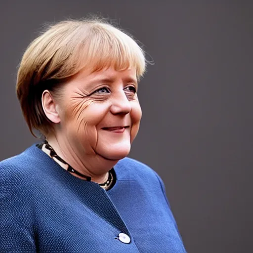 Prompt: angela merkel with the hairstyle of boris johnson