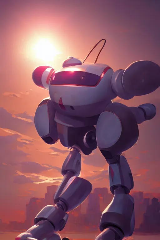 Image similar to metabots medabots medarotto medarot robot minimalist comics, behance hd by jesper ejsing, by rhads, makoto shinkai and lois van baarle, ilya kuvshinov, rossdraws global illumination ray tracing hdr radiating a glowing aura