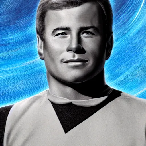 Image similar to captain james kirk, digital art