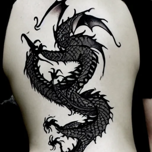 Prompt: a dragon tattoo