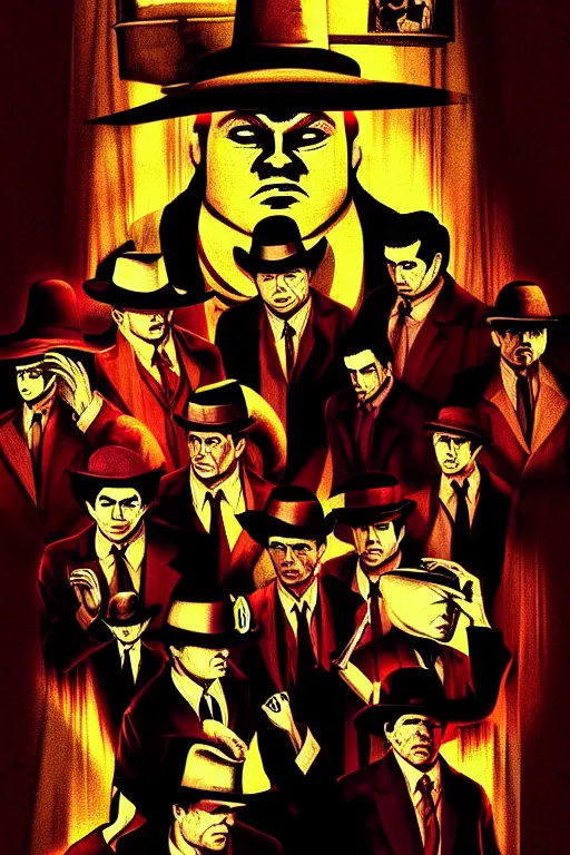 Image similar to mob mafia saints in mexico, with long hat, aesthetic, concept art, bioshock and gta chinatown wars pop art style, by mike swiderek, jorge lacera, ben lo, tyler west,, ultrarealistic, sharp focus, intricate, ultra high definition details, shadow effect