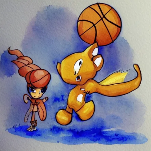 Prompt: gobball, bouftou, dofus, watercolor