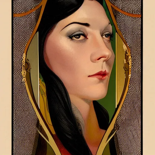 Image similar to an art nouveau, ( streamline moderne ), multi - ethnic and multi - racial portrait in the style of charles dulac and donato giancola and anna dittmann. very large, clear, expressive, and intelligent eyes. symmetrical, centered, ultrasharp focus, dramatic lighting, photorealistic digital matte painting, intricate ultra detailed background.