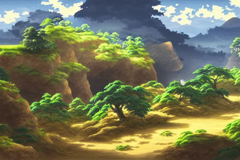 Image similar to mushoku tensei landscape art