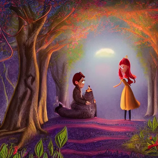 Image similar to fairytale, illustration by scott gustafson