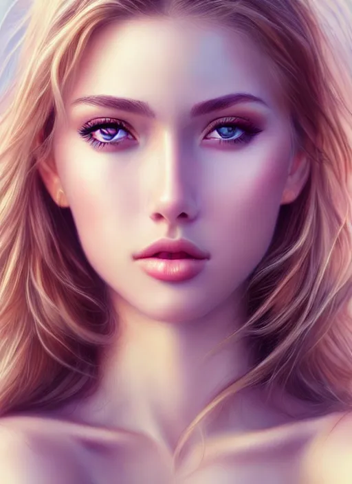 Image similar to a gorgeous female photo, professionally retouched, realistic, smooth face, perfect eyes, symmetrical, full body shot, wide angle, sharp focus on eyes, 8 k high definition, insanely detailed, intricate, elegant, art by artgerm