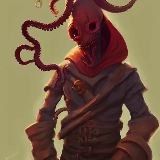 Image similar to mind flayer pirate with tentacle mouth, behance hd artstation by jesper ejsing by rhads, makoto shinkai and lois van baarle, ilya kuvshinov, ossdraws