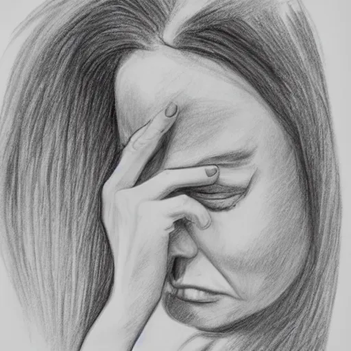 pencil drawing of my first love crying and yelling at  Stable Diffusion   OpenArt