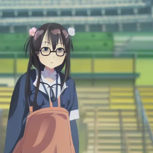 Prompt: a high detail portrait of high school girl by makoto sinkai, kyoto animation, kawaii, full body, in simple background, CLIP STADIO, mad painting